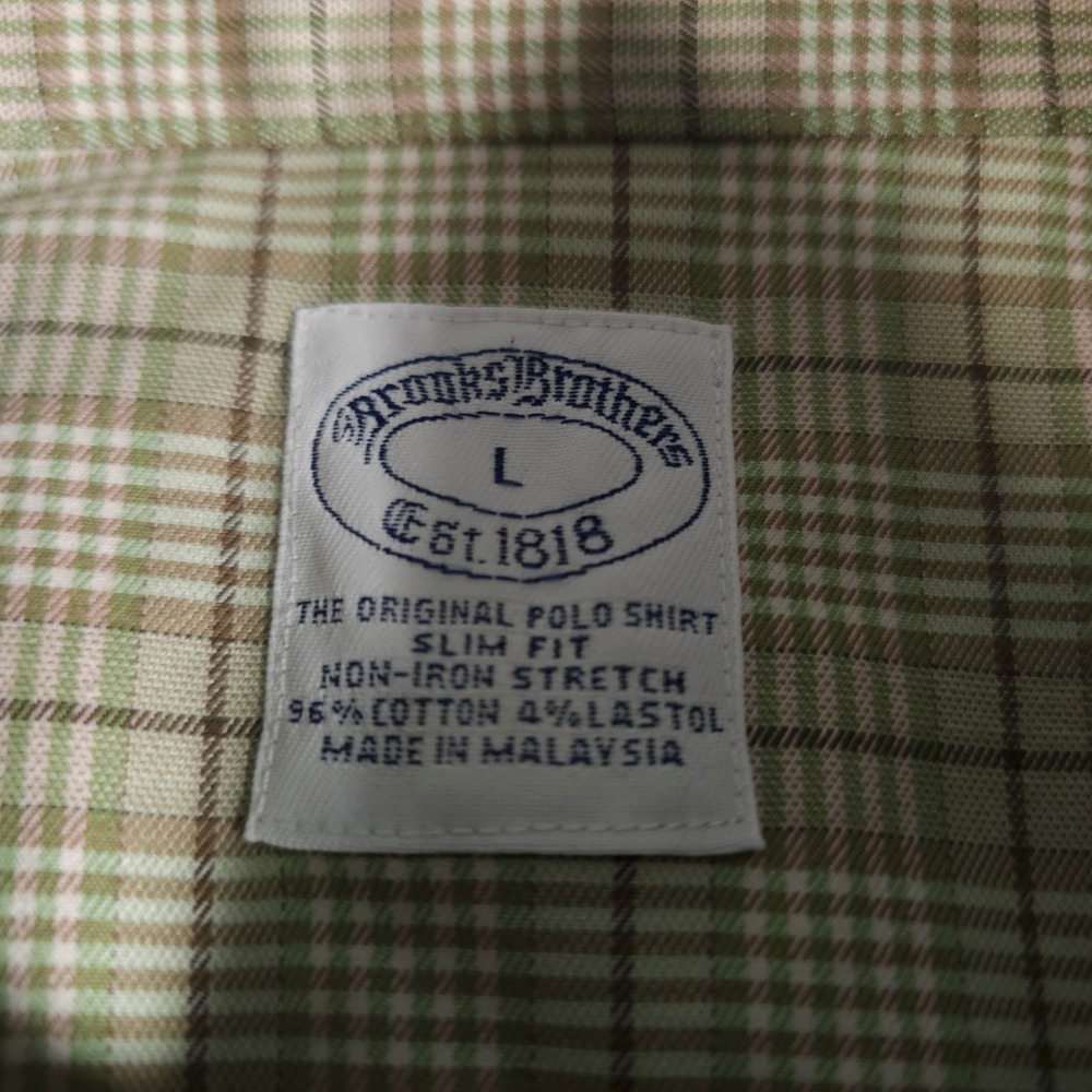 Brooks Brothers Plaid Button Down Slim Fit Non Iron Stretch Long‎ Sleeve Men's L - Picture 2 of 6